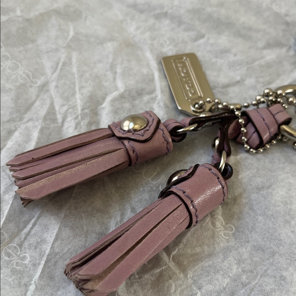 Coach Gold and Mauve Tassel Keychain - Picture 3 of 10